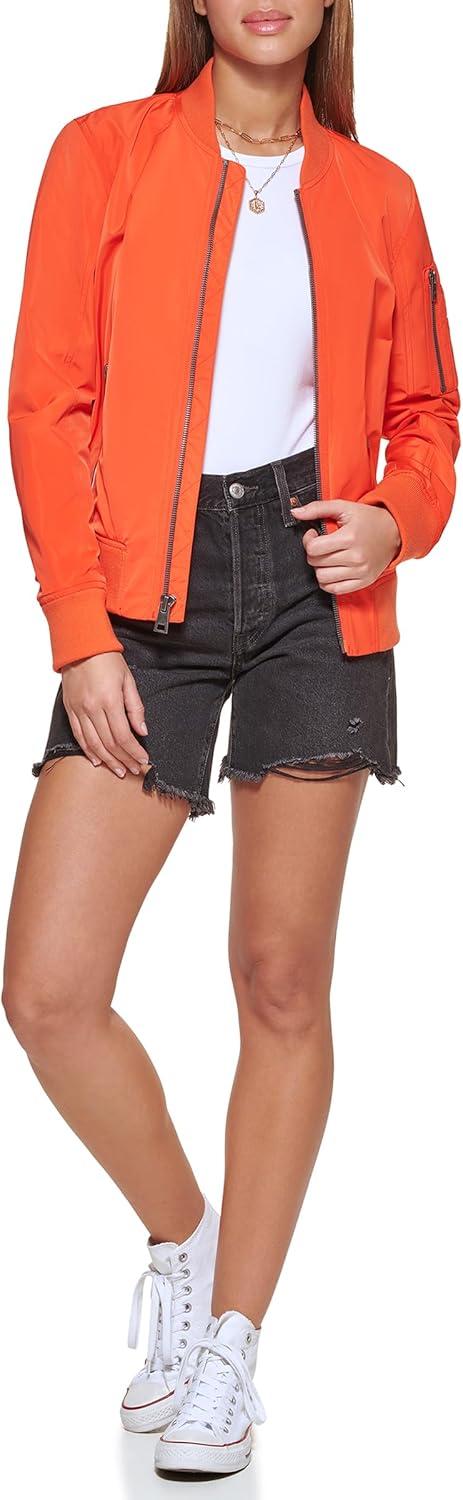 imageLevis Womens Melanie Newport Bomber Jacket Regular amp Plus SizeCherry Tomato