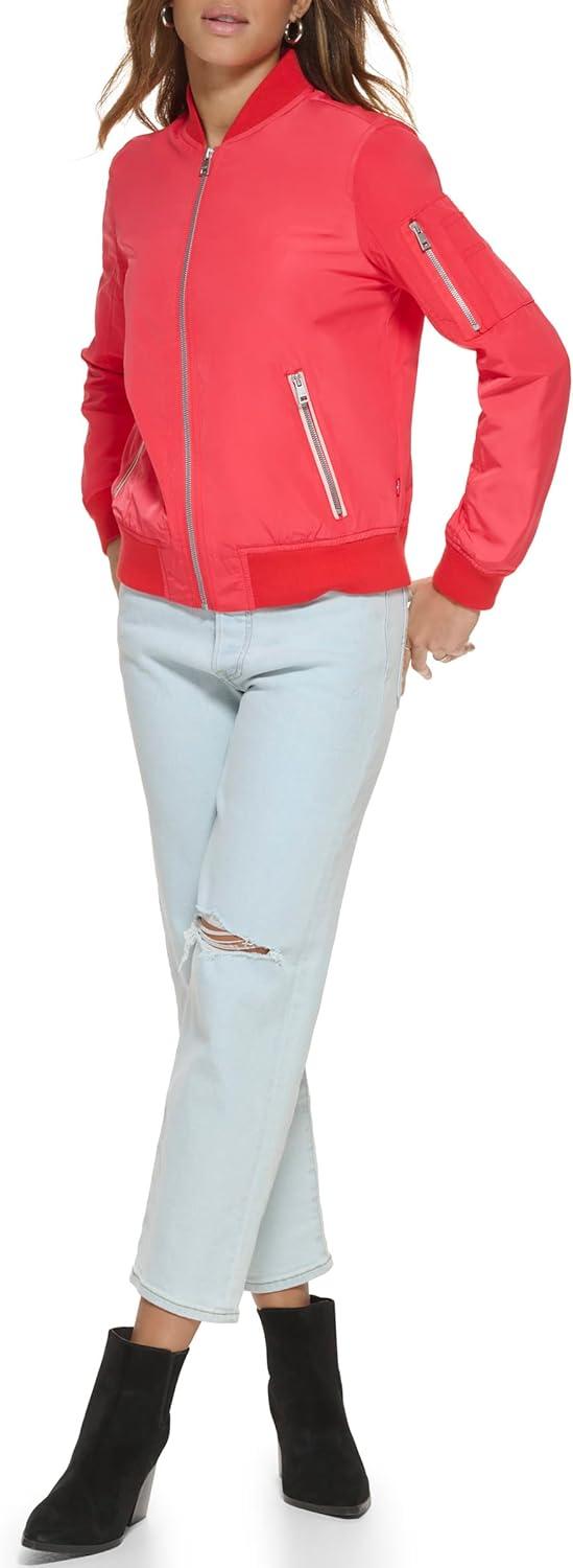 imageLevis Womens Melanie Newport Bomber Jacket Regular amp Plus SizeCitr Red