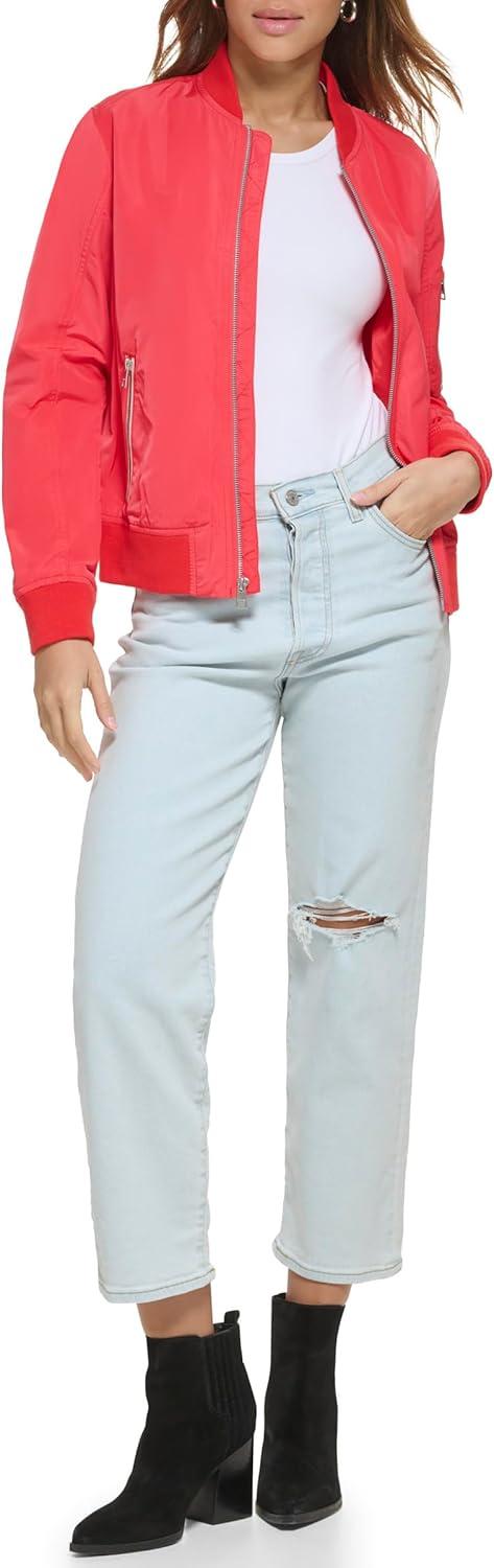 imageLevis Womens Melanie Newport Bomber Jacket Regular amp Plus SizeCitr Red