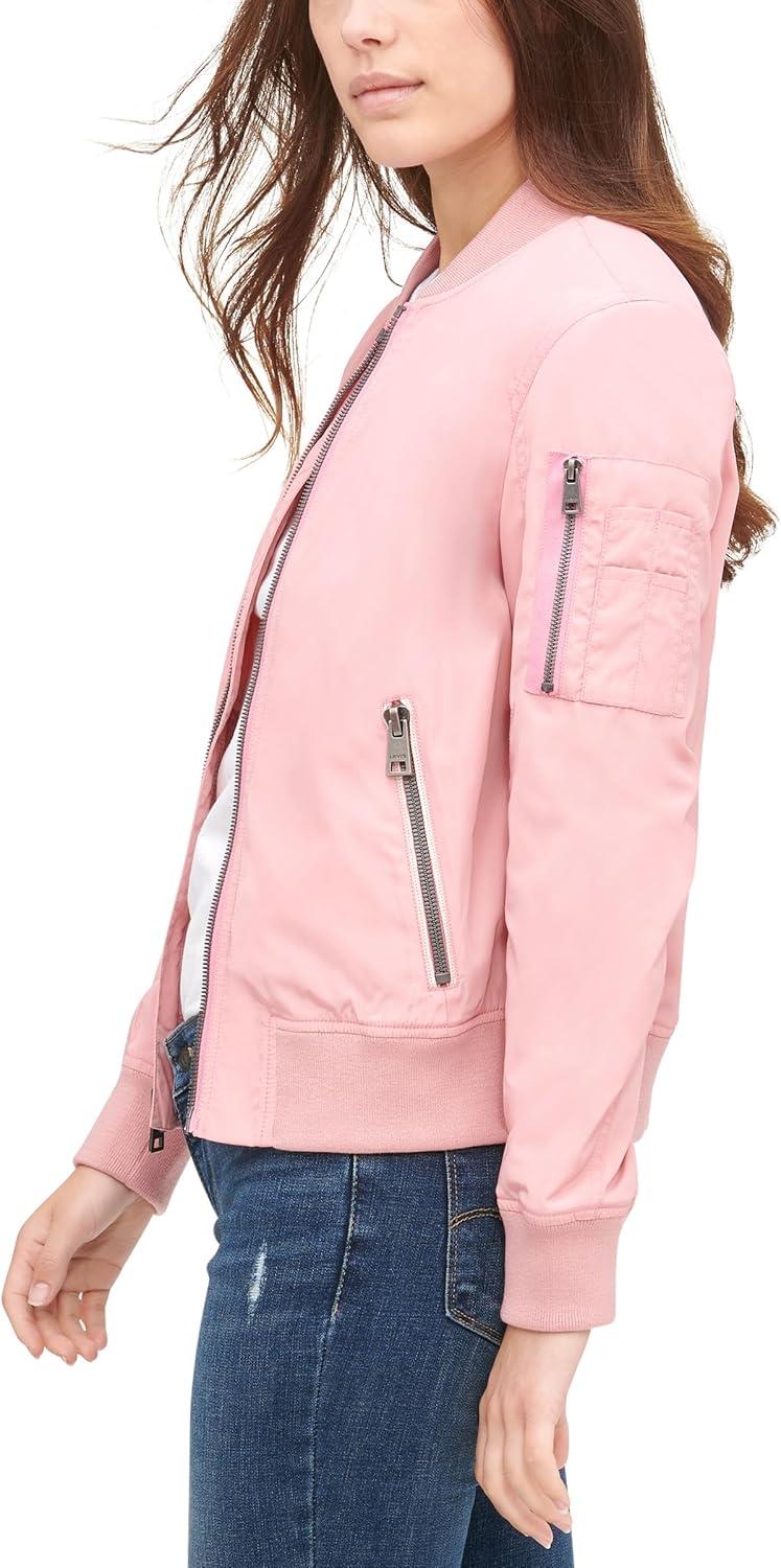 imageLevis Womens Melanie Newport Bomber Jacket Regular amp Plus SizeDusty Rose
