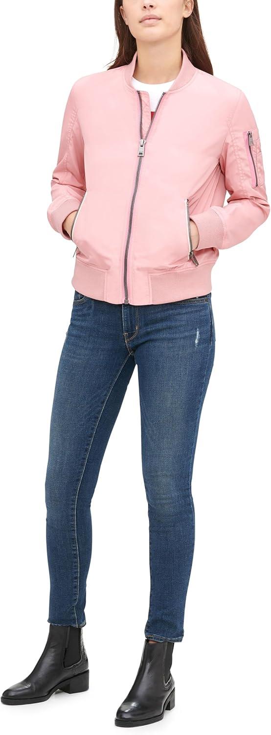 imageLevis Womens Melanie Newport Bomber Jacket Regular amp Plus SizeDusty Rose