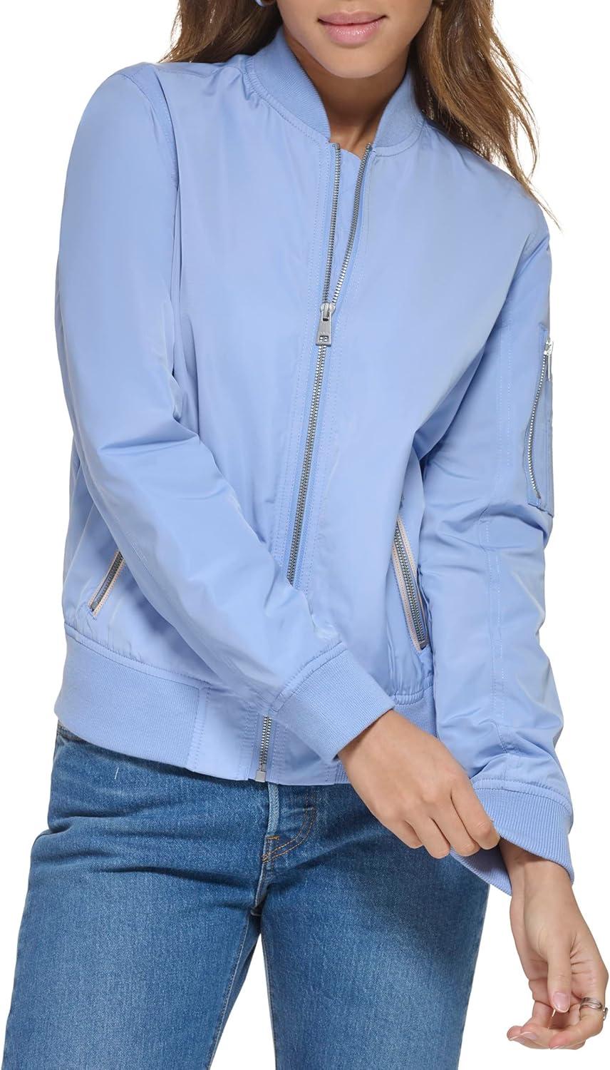 imageLevis Womens Melanie Newport Bomber Jacket Regular amp Plus SizeHydrangea