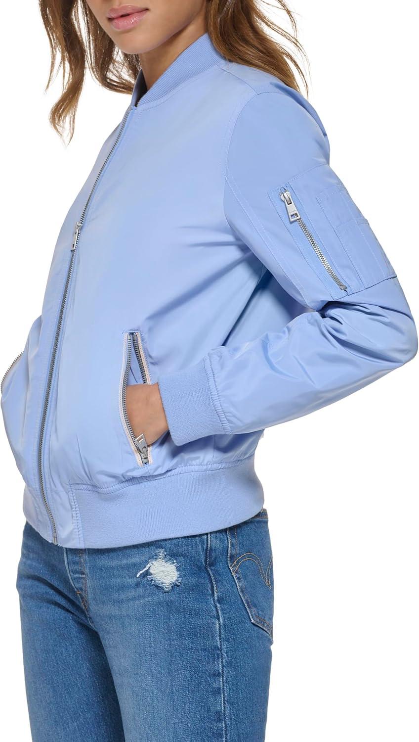 imageLevis Womens Melanie Newport Bomber Jacket Regular amp Plus SizeHydrangea