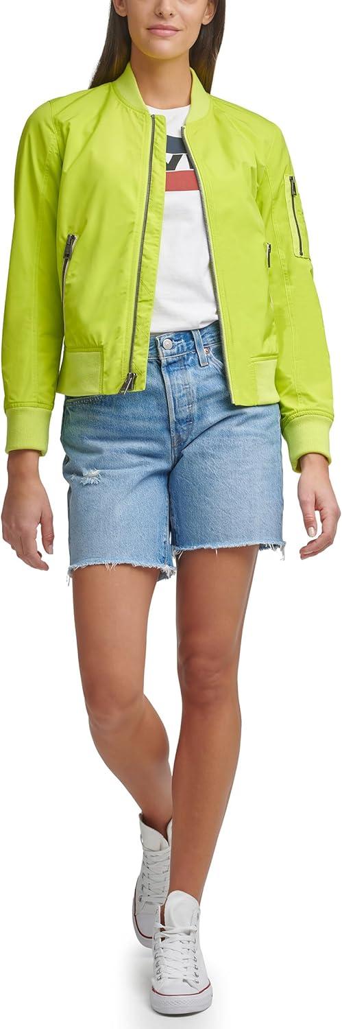 imageLevis Womens Melanie Newport Bomber Jacket Regular amp Plus SizeLime Punch