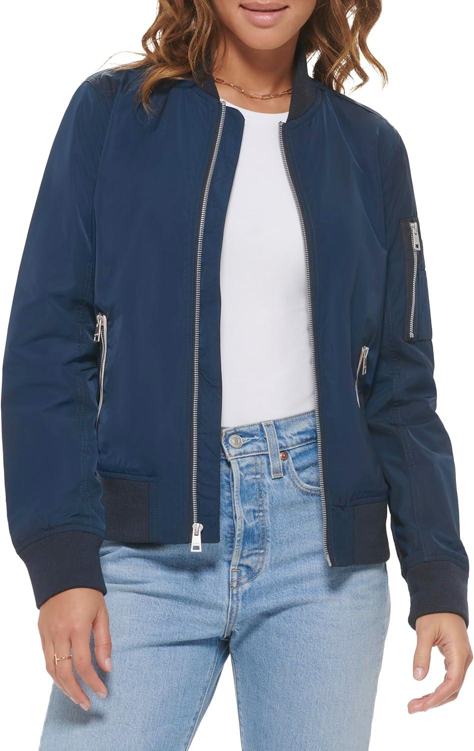 imageLevis Womens Melanie Newport Bomber Jacket Regular amp Plus SizeNavy