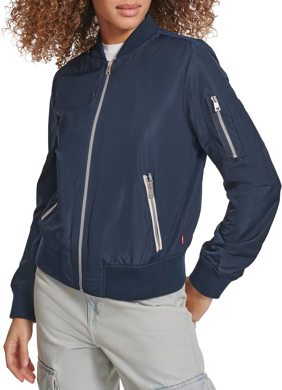 imageLevis Womens Melanie Newport Bomber Jacket Regular amp Plus SizeNavy