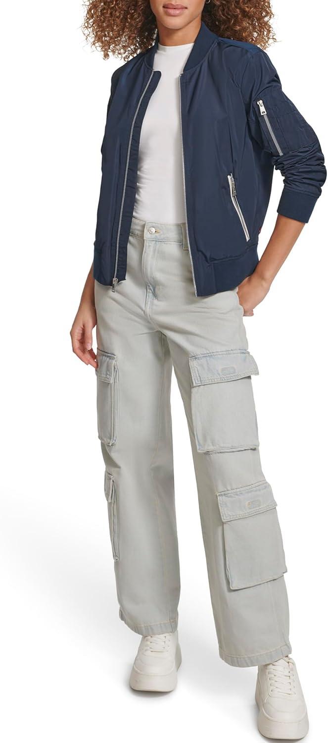 imageLevis Womens Melanie Newport Bomber Jacket Regular amp Plus SizeNavy