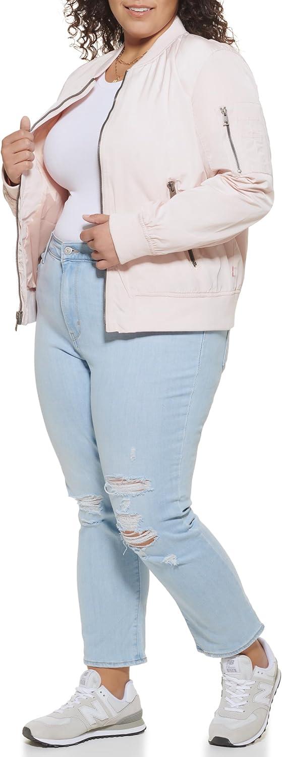imageLevis Womens Melanie Newport Bomber Jacket Regular amp Plus SizePeach Blossom