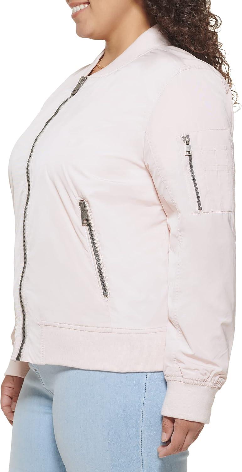 imageLevis Womens Melanie Newport Bomber Jacket Regular amp Plus SizePeach Blossom