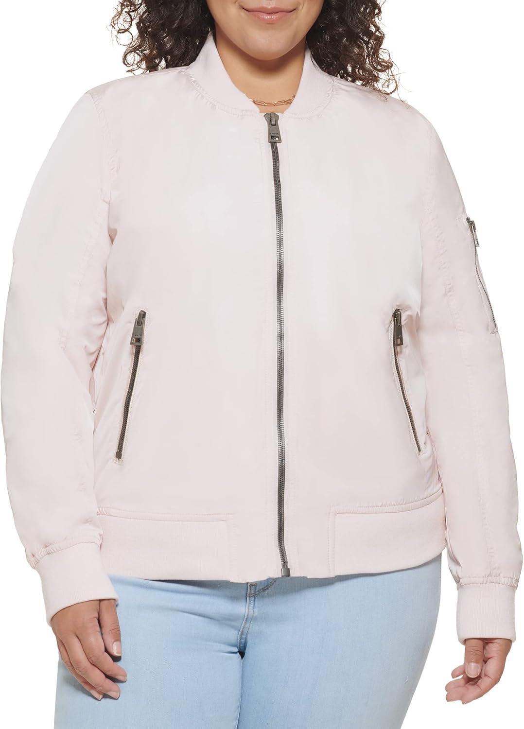 imageLevis Womens Melanie Newport Bomber Jacket Regular amp Plus SizePeach Blossom