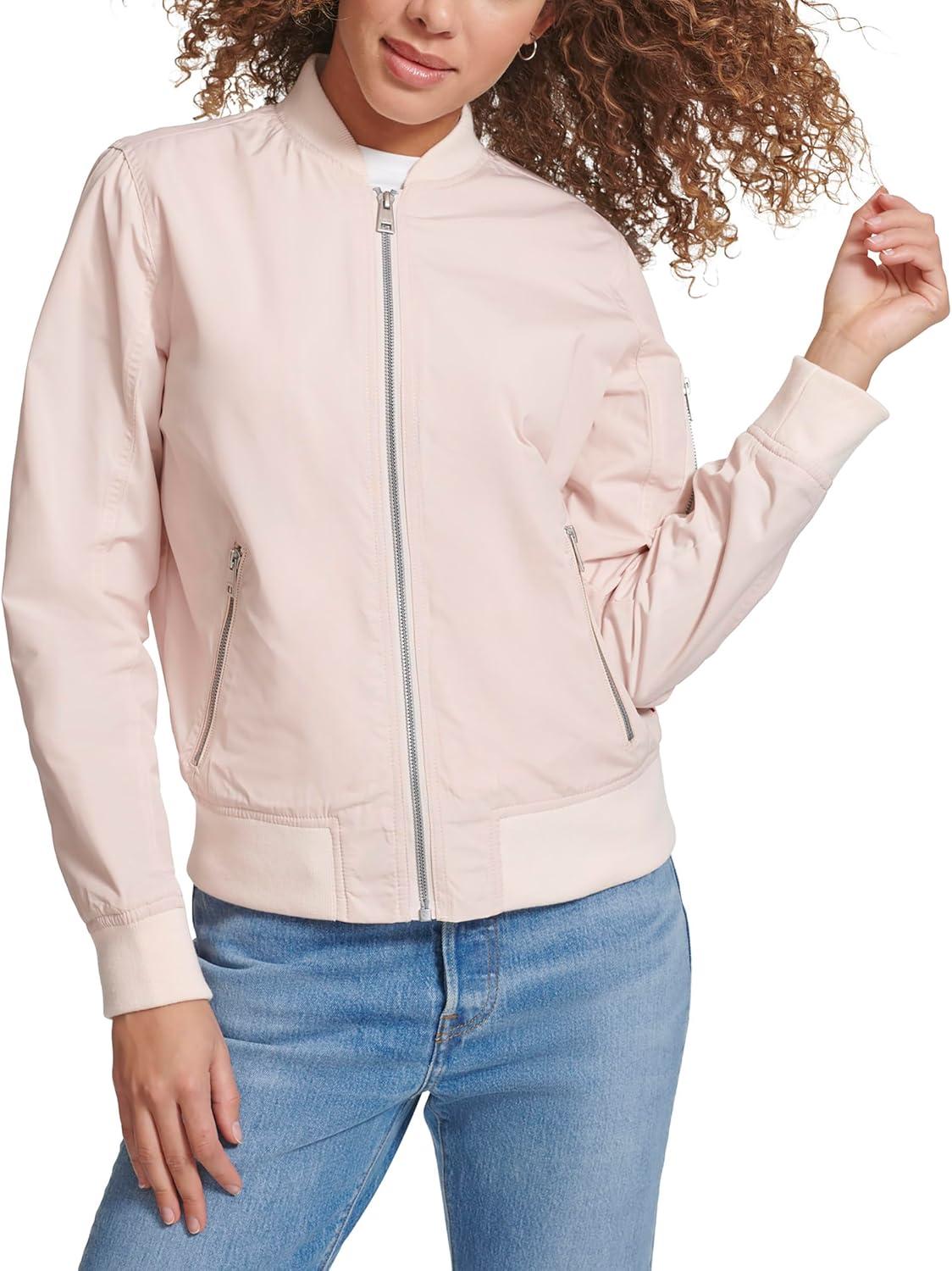 imageLevis Womens Melanie Newport Bomber Jacket Regular amp Plus SizePeach Blossom