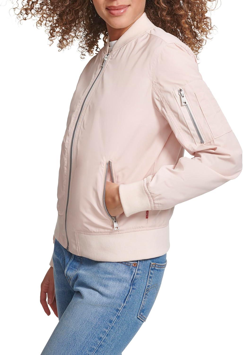 imageLevis Womens Melanie Newport Bomber Jacket Regular amp Plus SizePeach Blossom