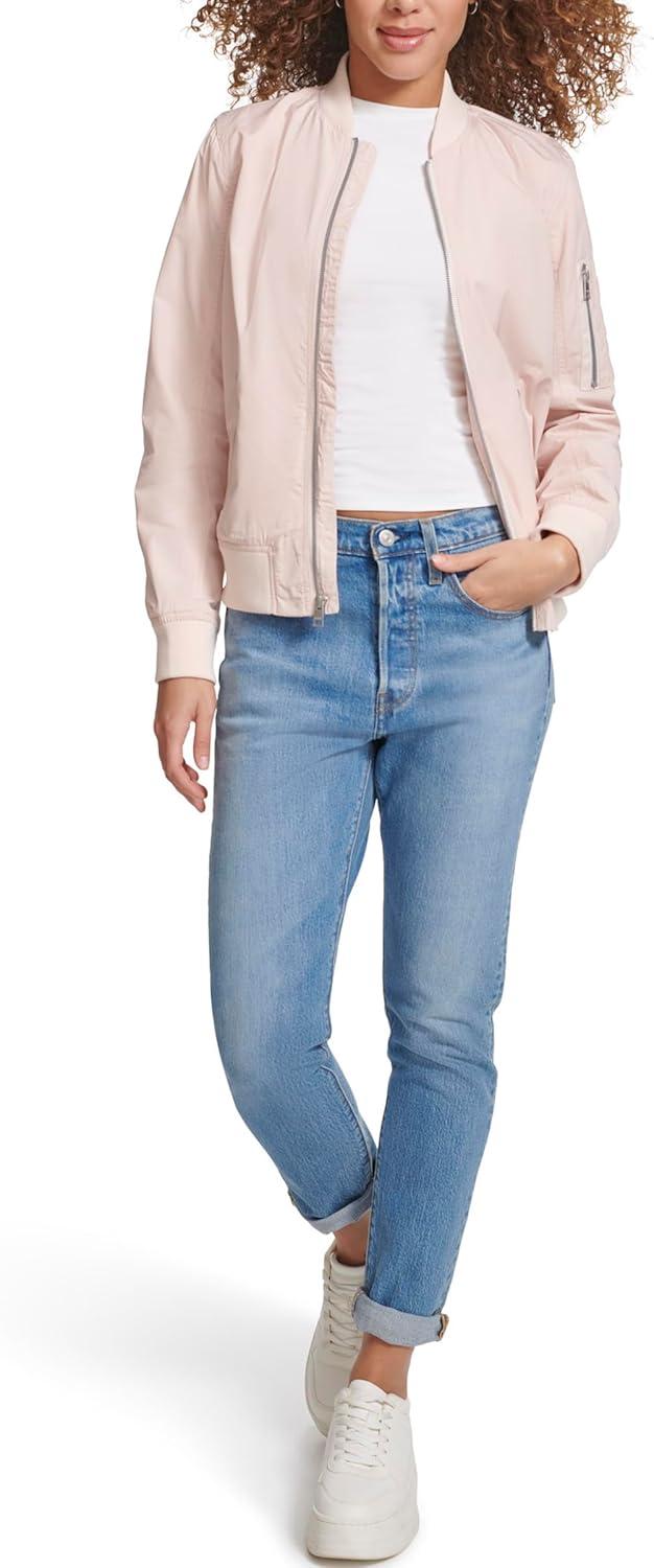 imageLevis Womens Melanie Newport Bomber Jacket Regular amp Plus SizePeach Blossom