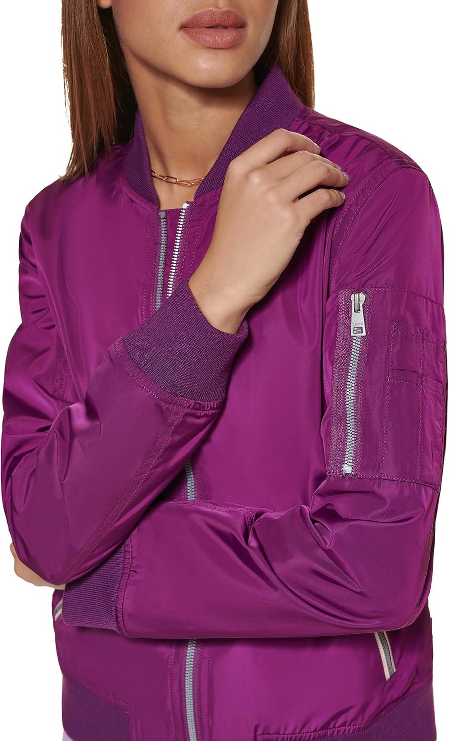 imageLevis Womens Melanie Newport Bomber Jacket Regular amp Plus SizePurple