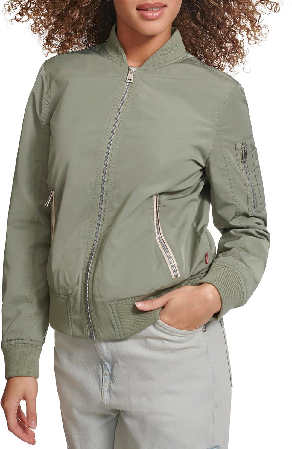 imageLevis Womens Melanie Newport Bomber Jacket Regular amp Plus SizeSea Green