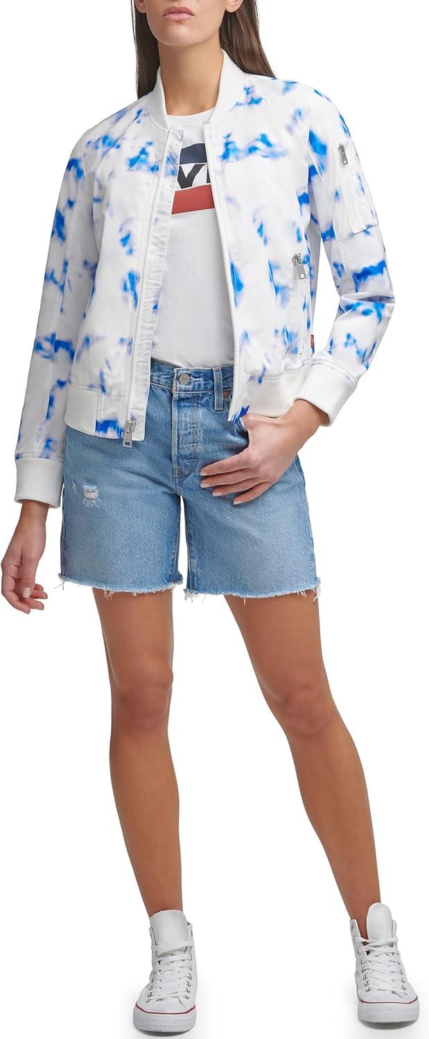 imageLevis Womens Melanie Newport Bomber Jacket Regular amp Plus SizeTie Dye