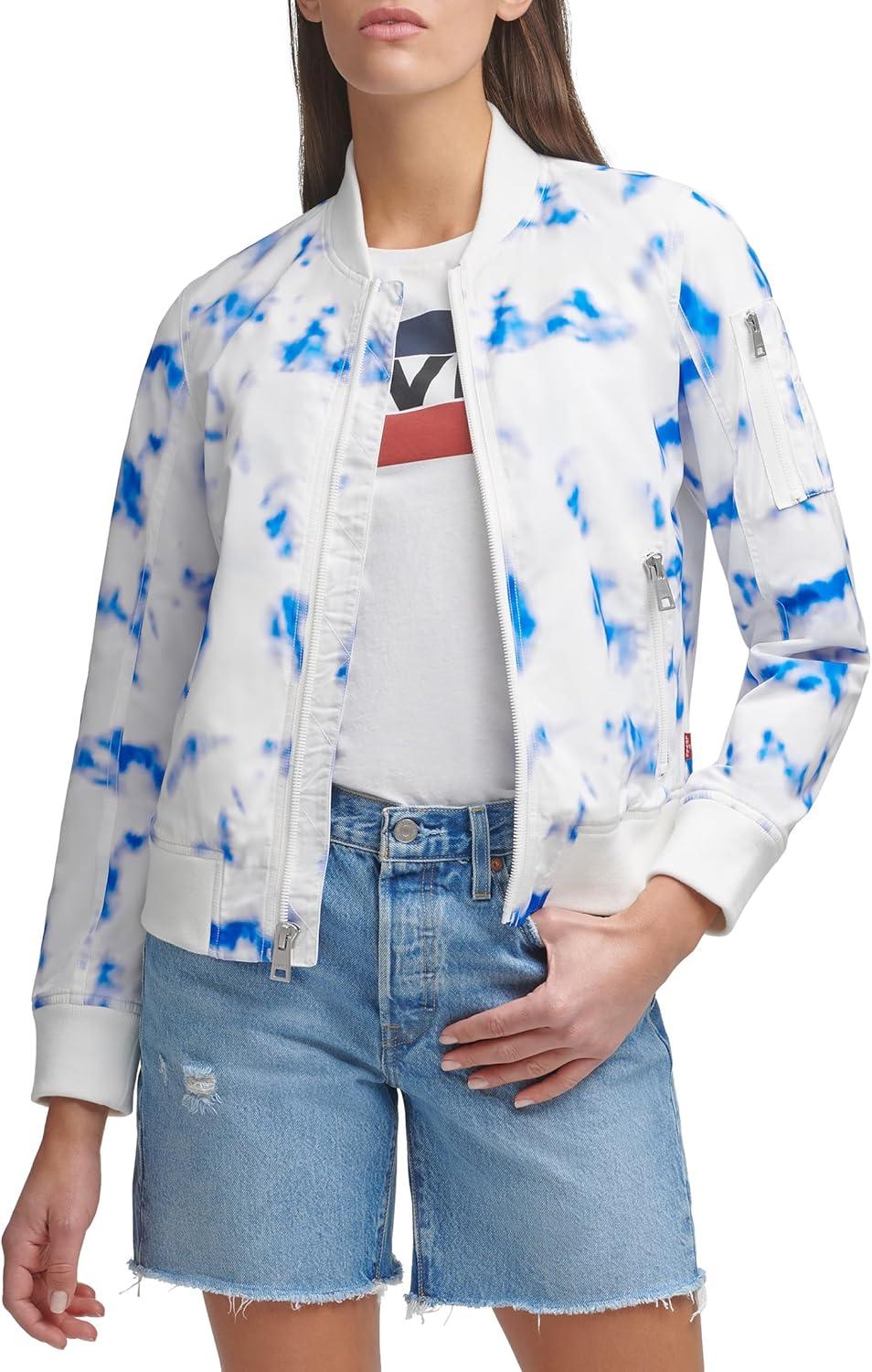 imageLevis Womens Melanie Newport Bomber Jacket Regular amp Plus SizeTie Dye