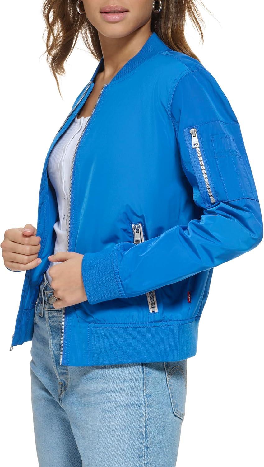 imageLevis Womens Melanie Newport Bomber Jacket Regular amp Plus SizeTurkish Sea