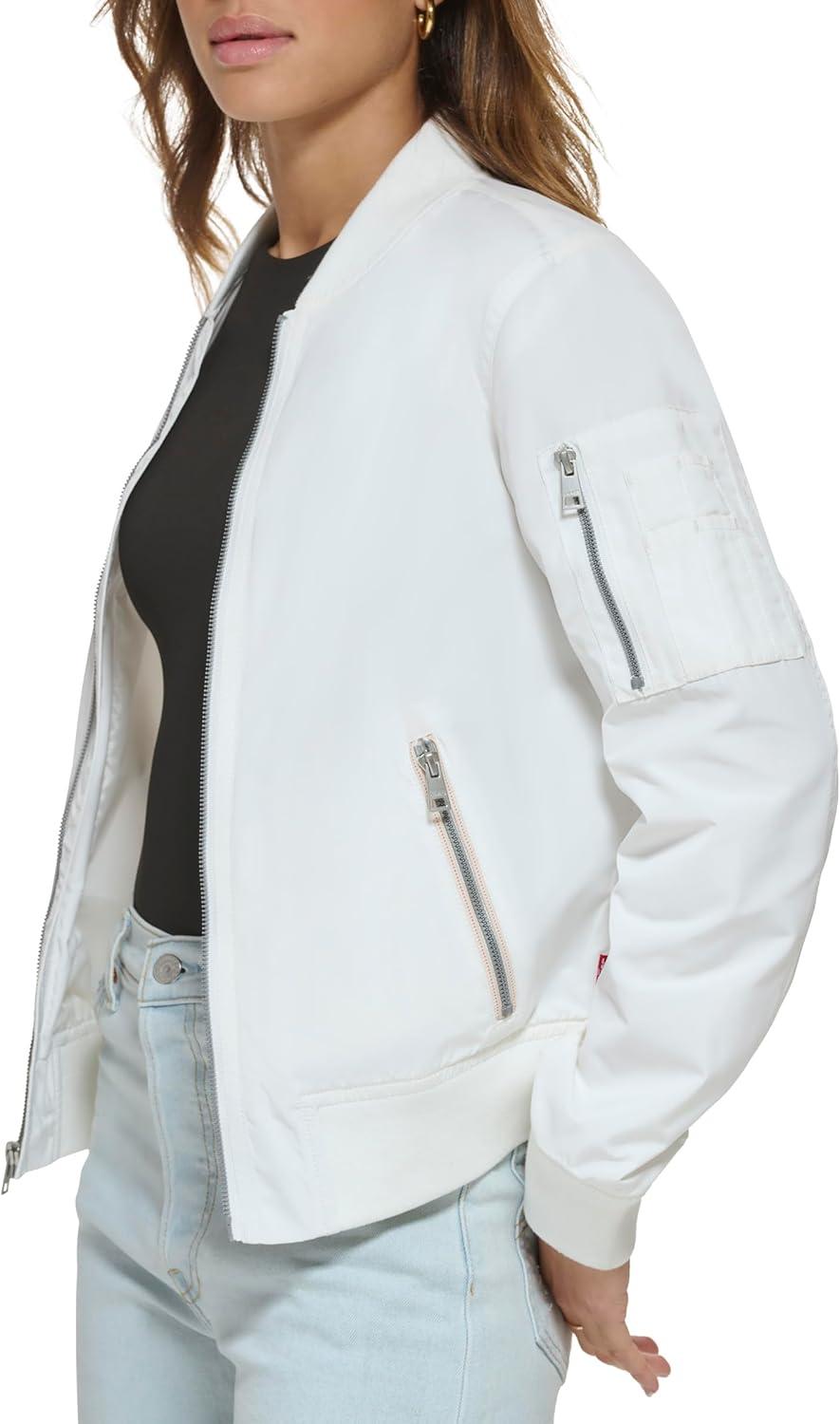 imageLevis Womens Melanie Newport Bomber Jacket Regular amp Plus SizeWhite