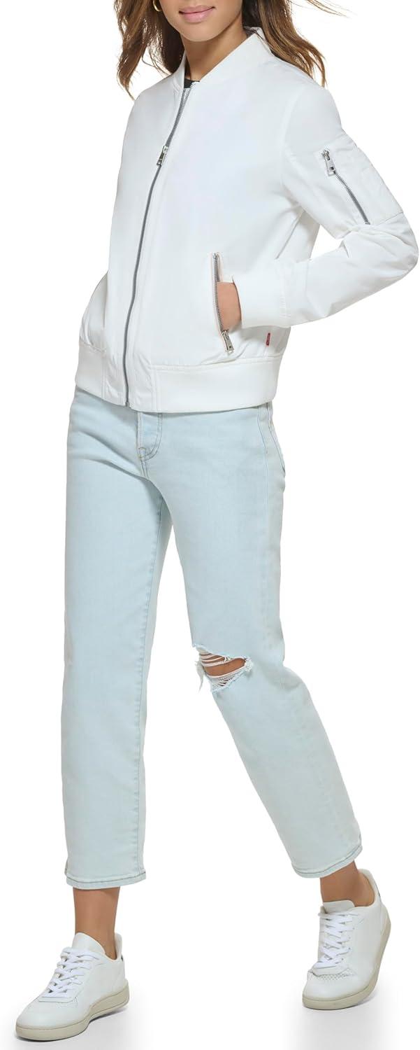 imageLevis Womens Melanie Newport Bomber Jacket Regular amp Plus SizeWhite