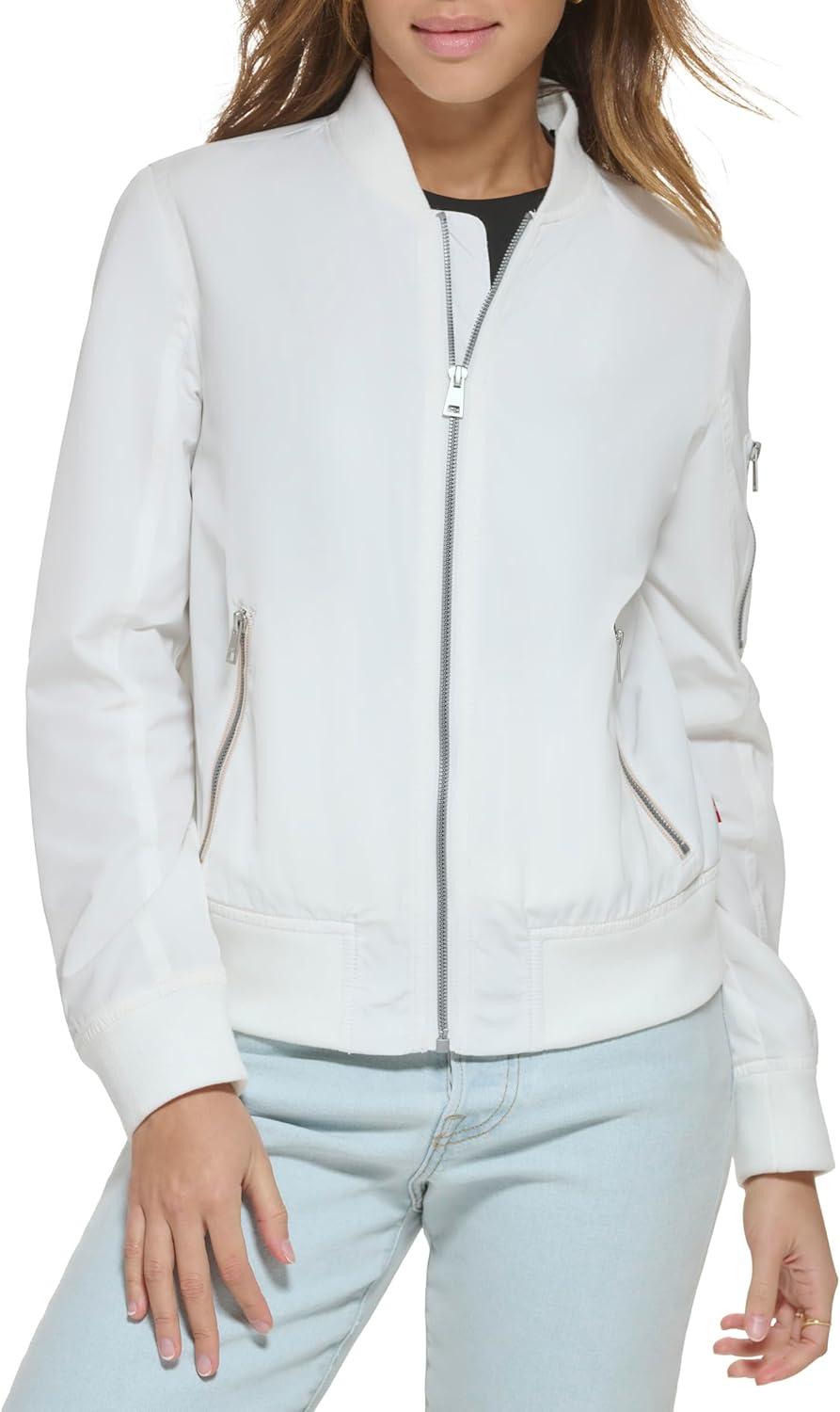 imageLevis Womens Melanie Newport Bomber Jacket Regular amp Plus SizeWhite