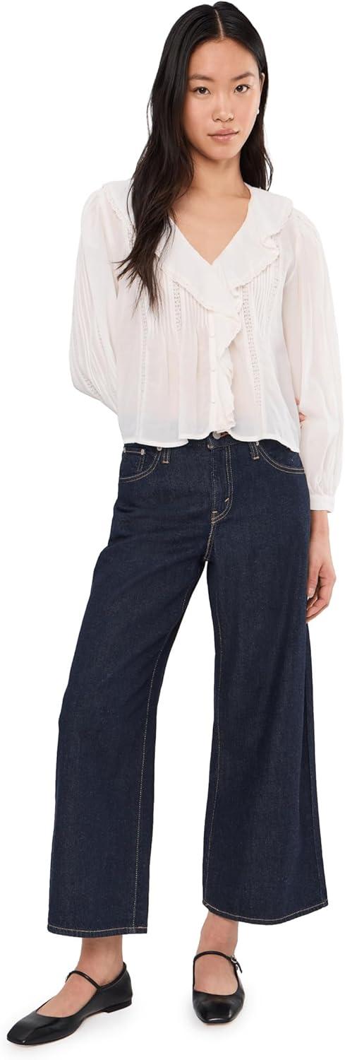 imageLevis Womens Middy Wide Leg Ankle JeansNew Public Persona Lightweight Nonstretch
