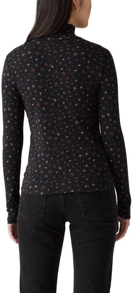imageLevis Womens Moon Rib Turtleneck Also Available in PlusMulti Annie Floral Jet Black