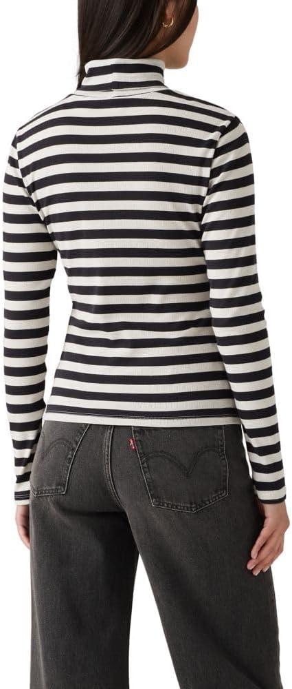 imageLevis Womens Moon Rib Turtleneck Also Available in PlusNeptune Stripe Caviar