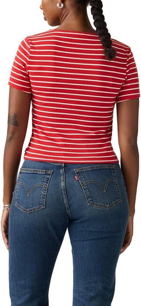 imageLevis Womens Muse Short Sleeve Tee ShirtNew Penelope Stripe Urban