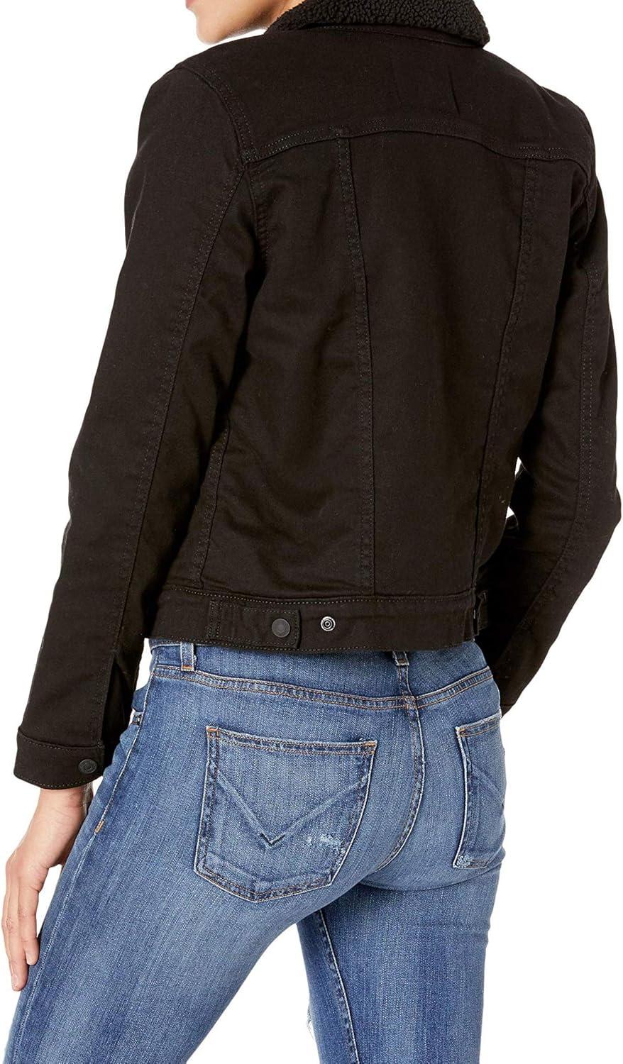 imageLevis Womens Original Sherpa Trucker Jackets Standard and PlusBlack and Black
