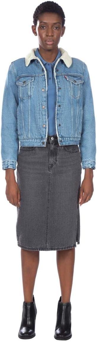 imageLevis Womens Original Sherpa Trucker Jackets Standard and PlusDivided Blue