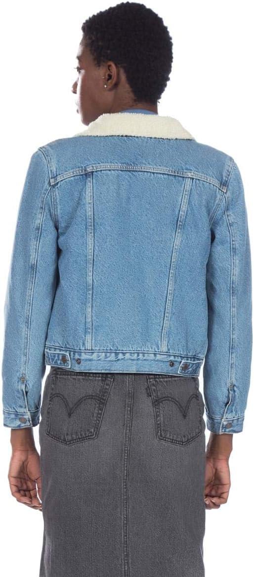 imageLevis Womens Original Sherpa Trucker Jackets Standard and PlusDivided Blue