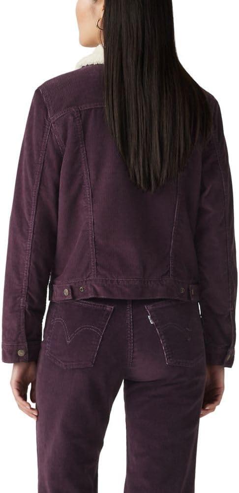 imageLevis Womens Original Sherpa Trucker Jackets Standard and PlusPlum Perfect