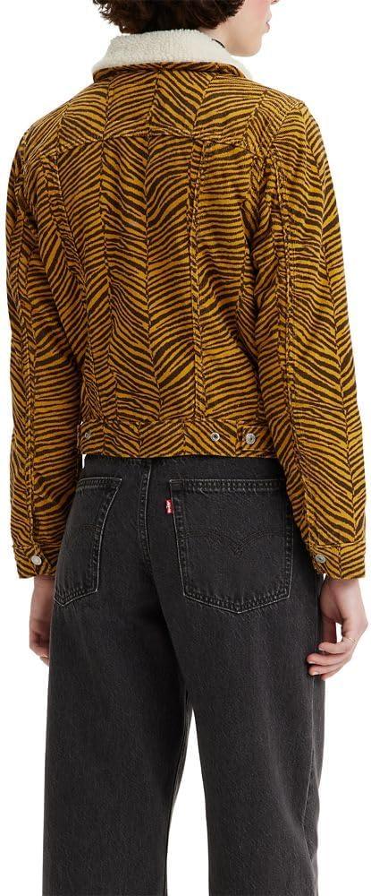 imageLevis Womens Original Sherpa Trucker Jackets Standard and PlusZebra Chai Tea