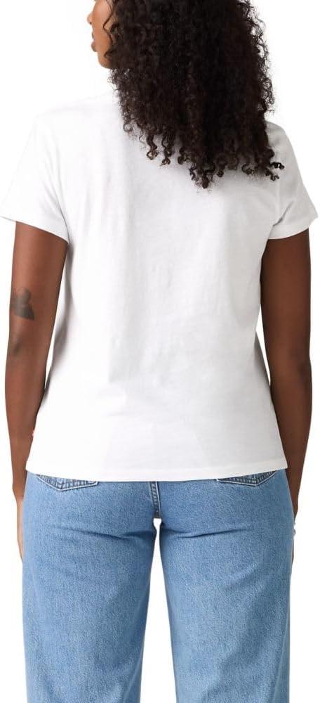 imageLevis Womens Perfect Crewneck Tee Shirt Also Available in PlusBatwing Iridescent Rhinestone New