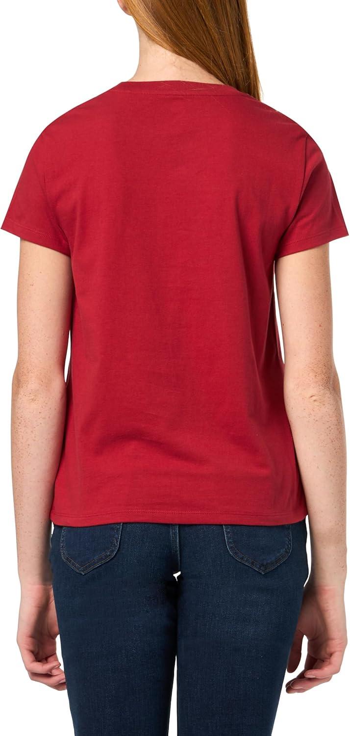 imageLevis Womens Perfect Crewneck Tee Shirt Also Available in PlusBatwing Iridescent Rhinestone Red