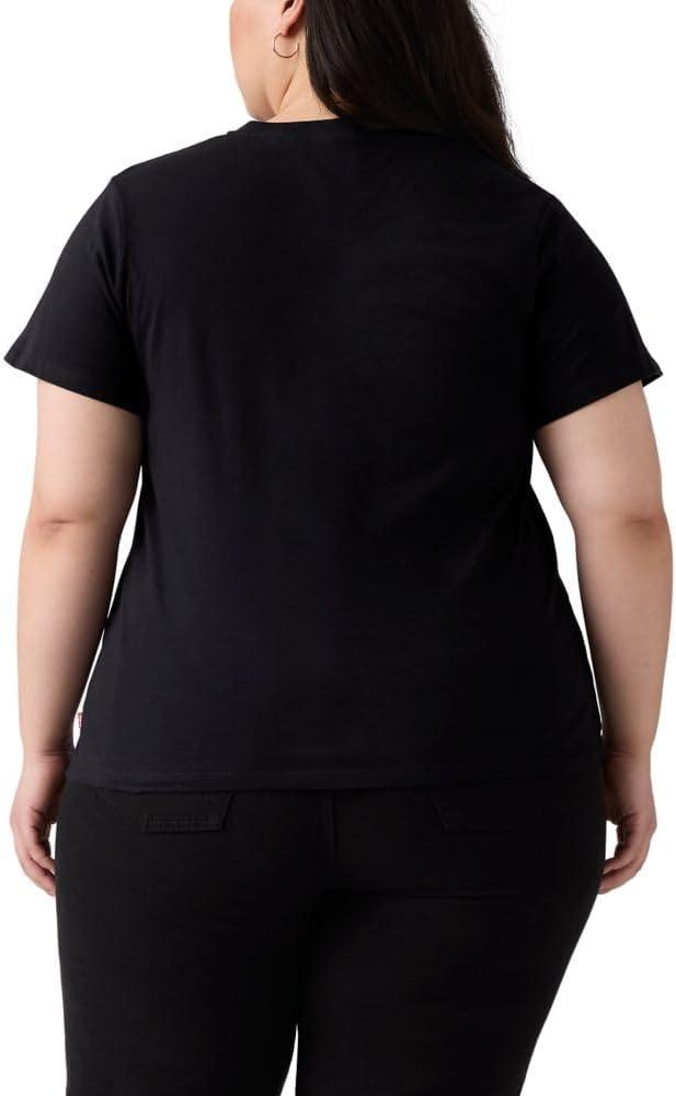 imageLevis Womens Perfect Crewneck Tee Shirt Also Available in PlusBatwing Shine Anthracite