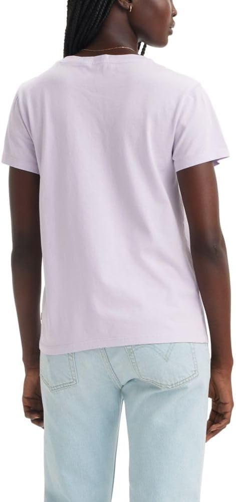 imageLevis Womens Perfect Crewneck Tee Shirt Also Available in PlusJaneesah Floral Lavender Blue