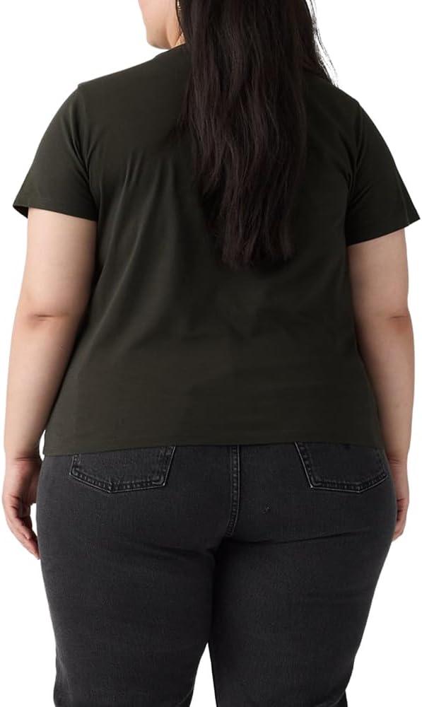 imageLevis Womens Perfect Crewneck Tee Shirt Also Available in PlusNew All the Boots Pirate Black