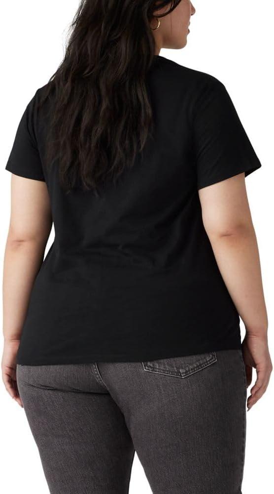 imageLevis Womens Perfect Crewneck Tee Shirt Also Available in PlusNew Batwing Jet Black