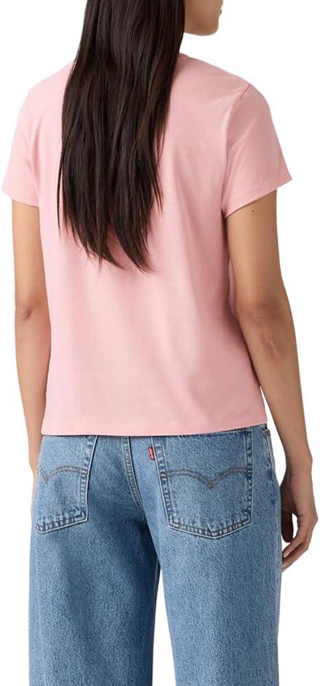 imageLevis Womens Perfect Crewneck Tee Shirt Also Available in PlusNew Floral Coral Blush