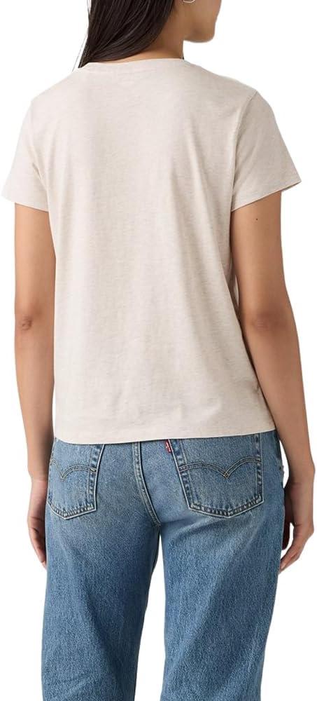 imageLevis Womens Perfect Crewneck Tee Shirt Also Available in PlusNew Floraloatmeal Heather Gray