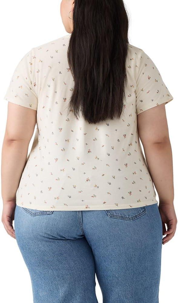 imageLevis Womens Perfect Crewneck Tee Shirt Also Available in PlusNew Maja Ditsy Egret