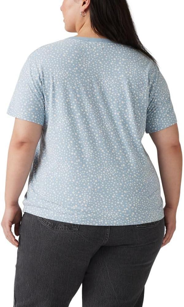 imageLevis Womens Perfect Crewneck Tee Shirt Also Available in PlusScattered Floral Dusty Blue