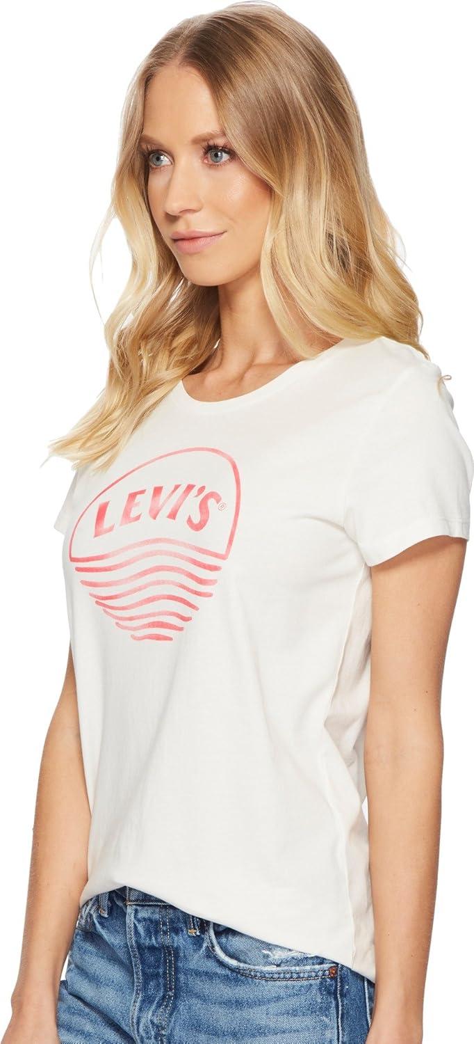 imageLevis Womens Perfect Crewneck Tee Shirt Also Available in PlusSimple Sunset Cloud Dancer