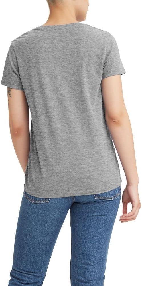 imageLevis Womens Perfect Crewneck Tee Shirt Also Available in PlusSportswear Logo Smokestack Heather