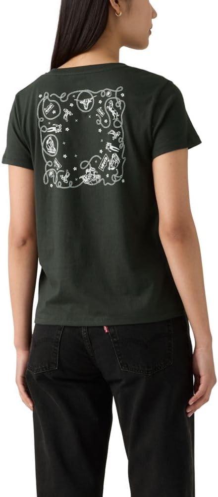 imageLevis Womens Perfect Crewneck Tee Shirt Also Available in PlusWestern Archival Bandana Pirate Black