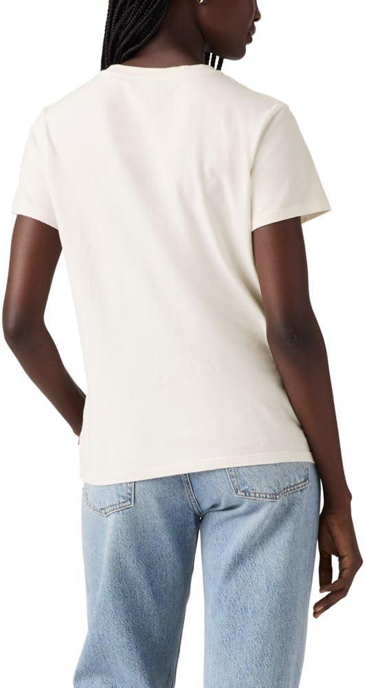 imageLevis Womens Perfect Crewneck Tee Shirt Also Available in PlusZia Floral Hl Logo Egret