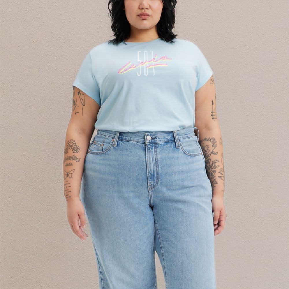 imageLevis Womens Perfect Graphic Tee Shirt501 California Angel Falls