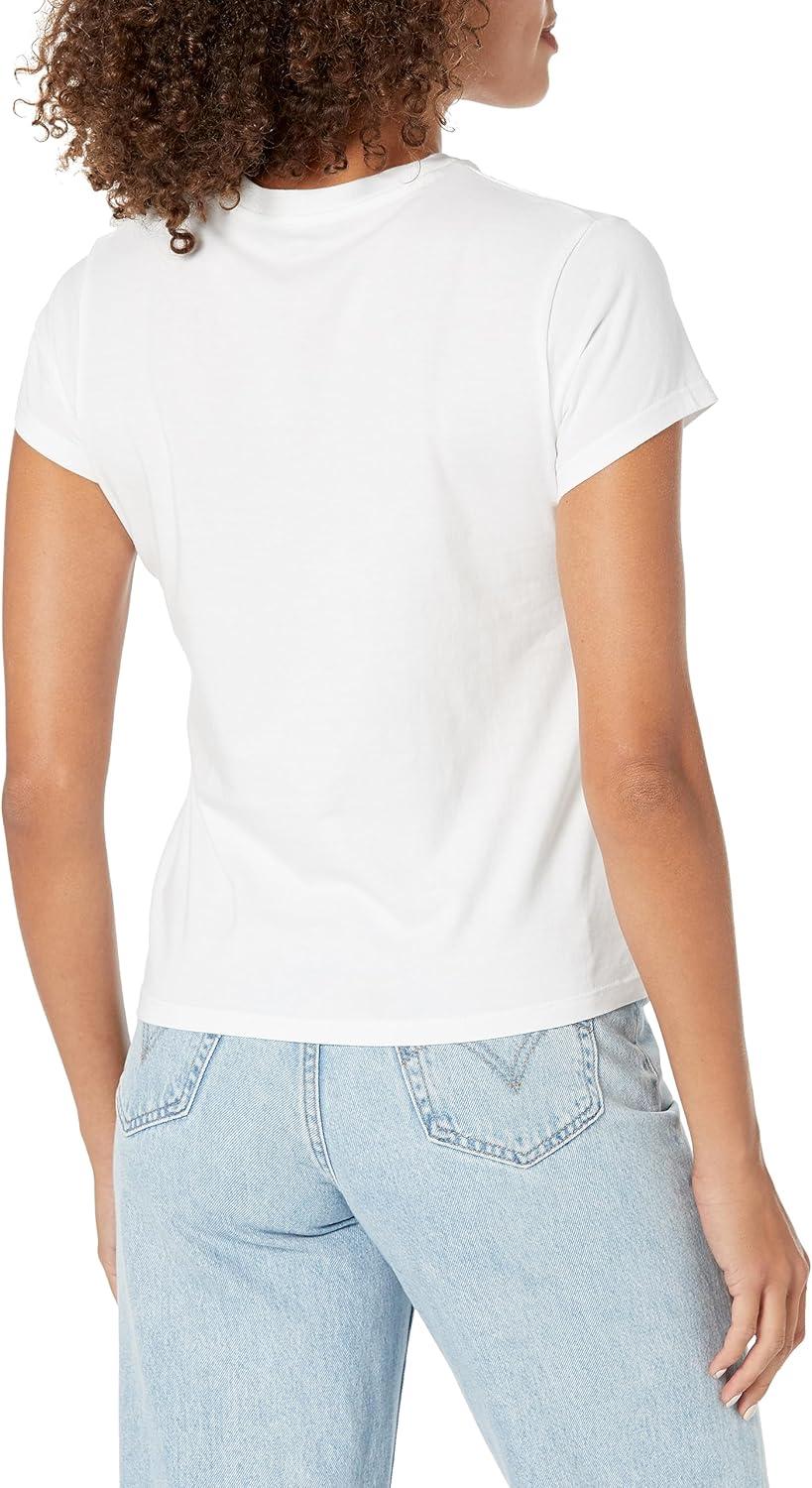 imageLevis Womens Perfect Graphic Tee Shirt501 California Bright White